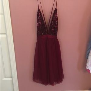 maroon dress